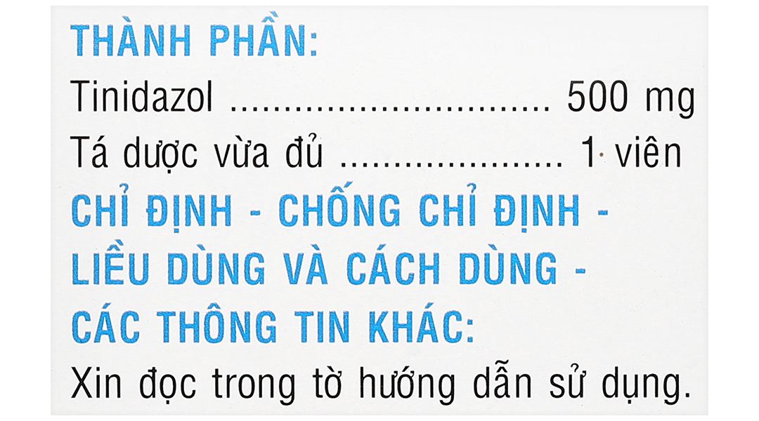 Tinidazol 500 dự phòng nhiễm khuẩn sau phẫu thuật