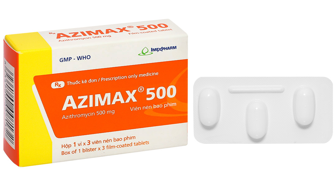 Azimax 500mg trị nhiễm khuẩn