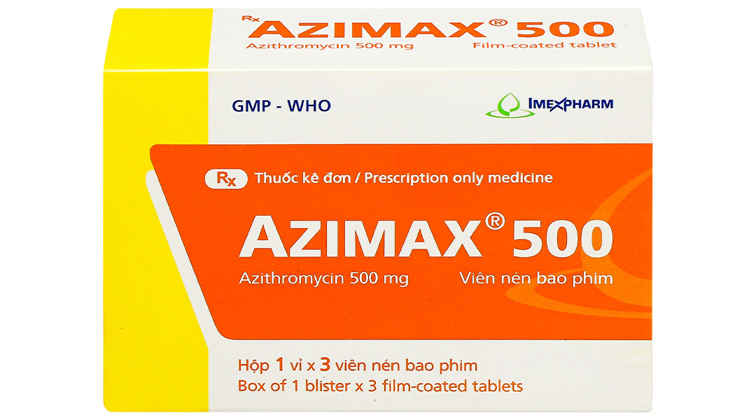 Azimax 500mg trị nhiễm khuẩn
