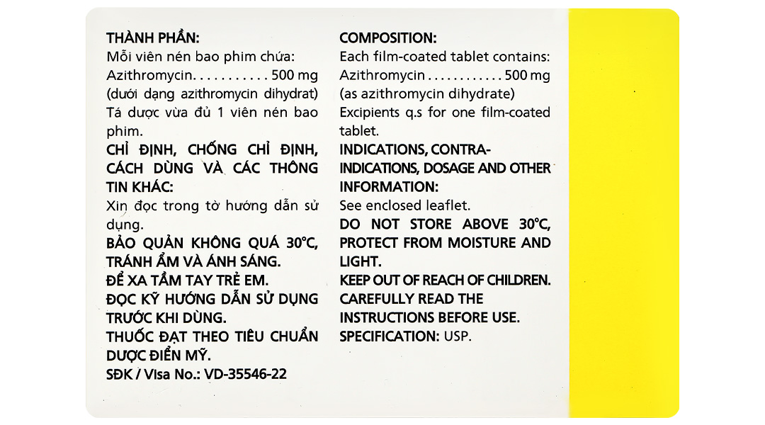 Azimax 500mg trị nhiễm khuẩn