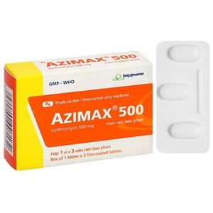 Azimax 500mg trị nhiễm khuẩn