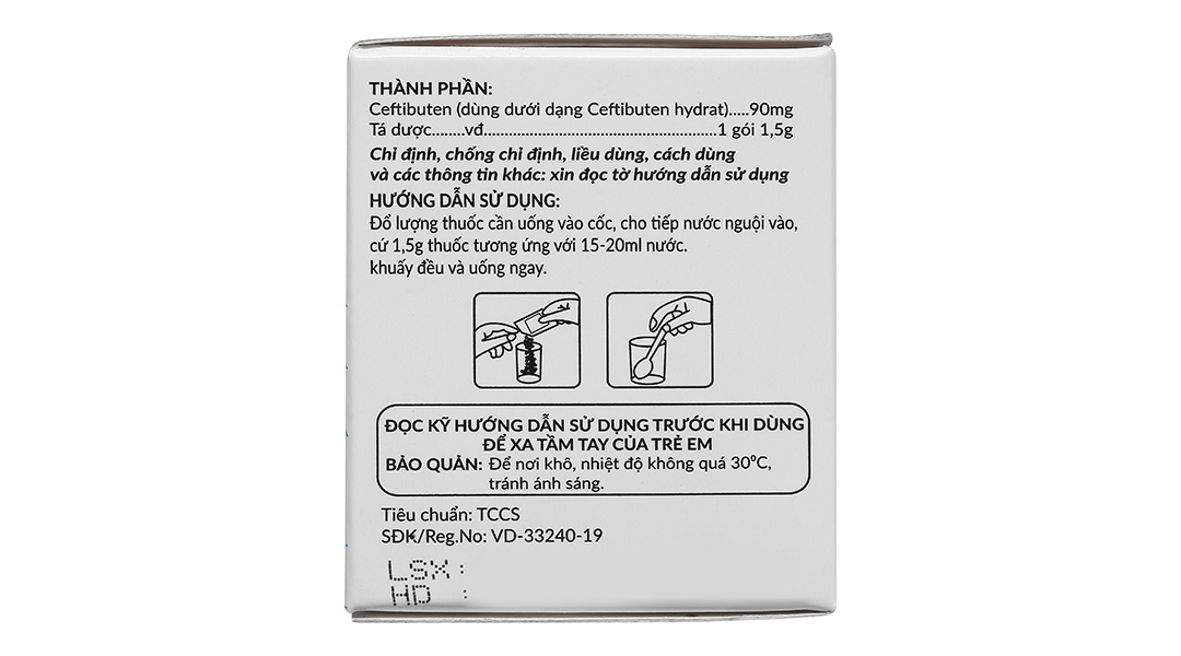 Bột pha hỗn dịch Armten 90 trị các trường hợp nhiễm khuẩn vừa và nhẹ