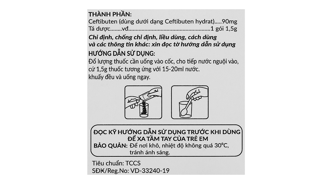 Bột pha hỗn dịch Armten 90 trị các trường hợp nhiễm khuẩn vừa và nhẹ