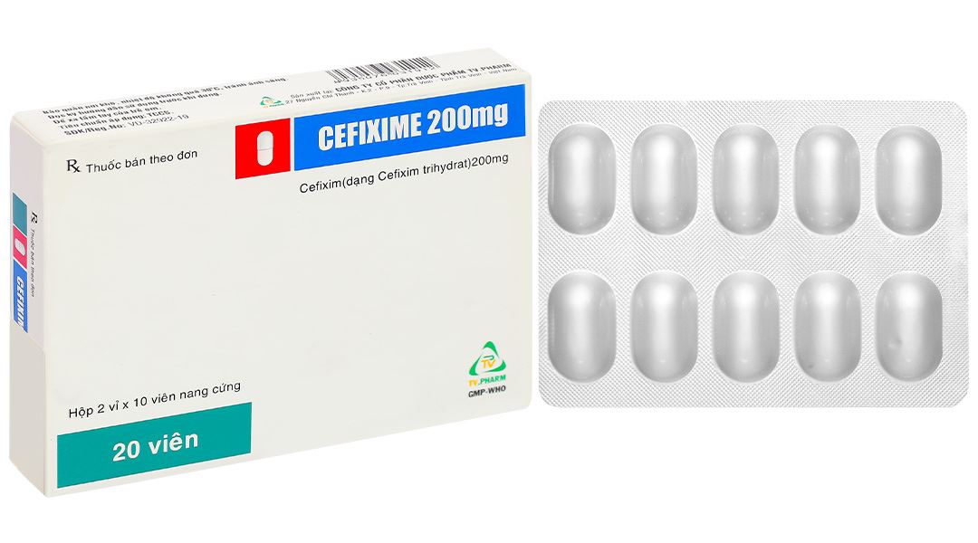 Cefixime 200 TV. Pharm trị nhiễm khuẩn