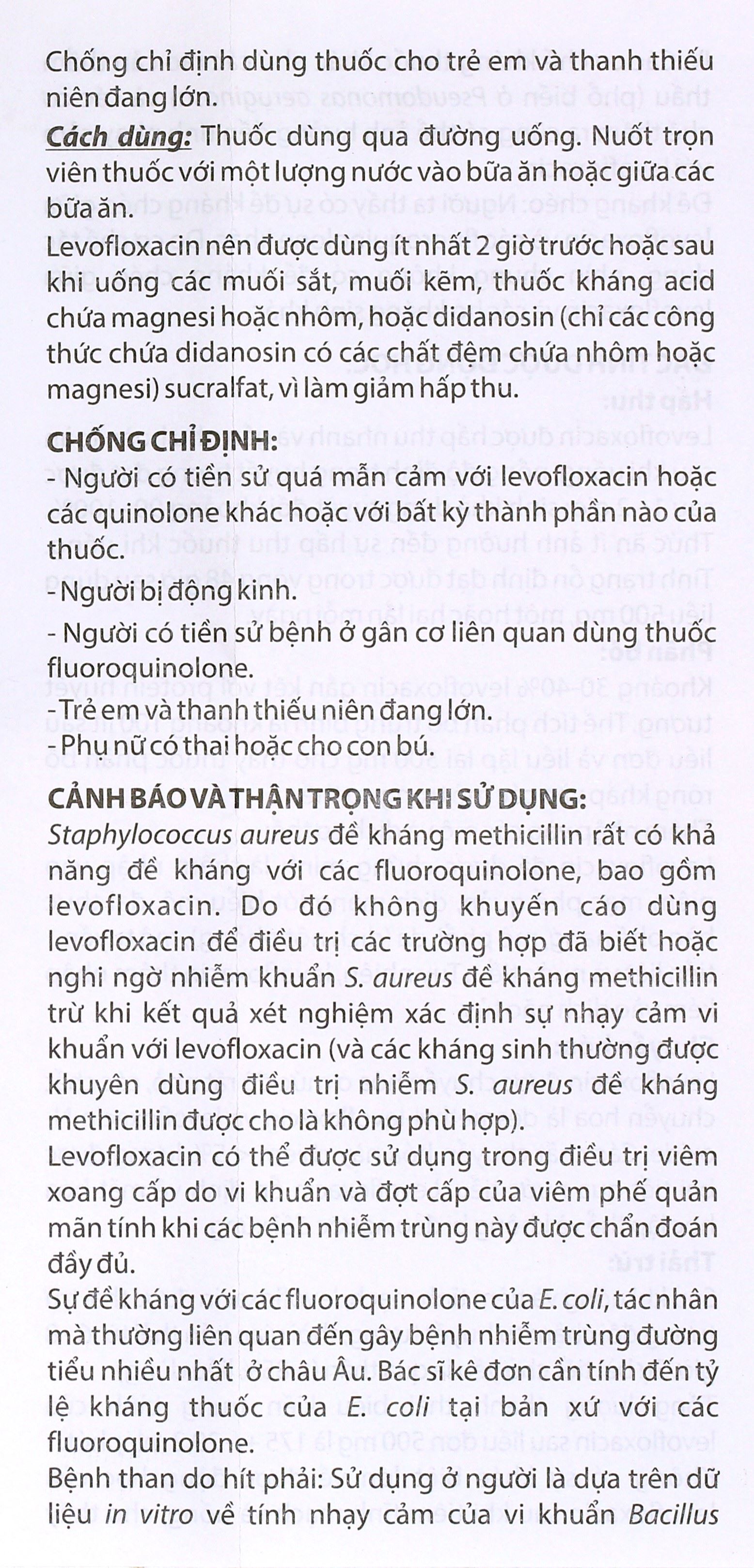 Levoleo 500 điều trị nhiễm khuẩn (1 vỉ x 10 viên) - 14