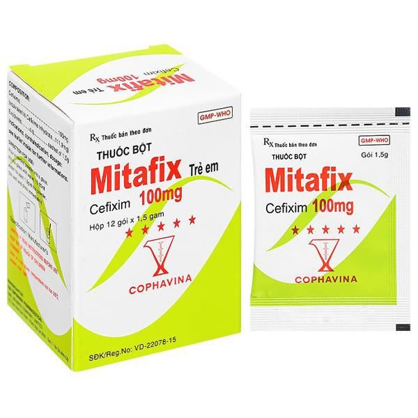 Thuốc bột uống Mitafix trẻ em 100mg điều trị nhiễm khuẩn