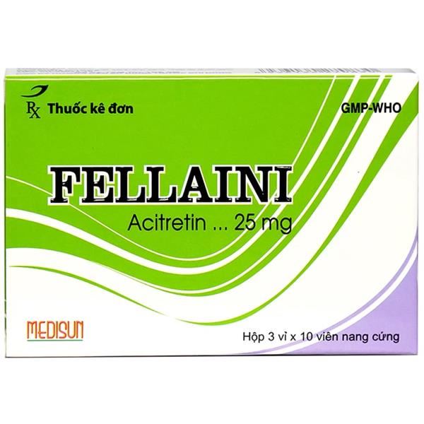 Fellaini 25mg điều trị vẩy nến và bệnh ngoài da