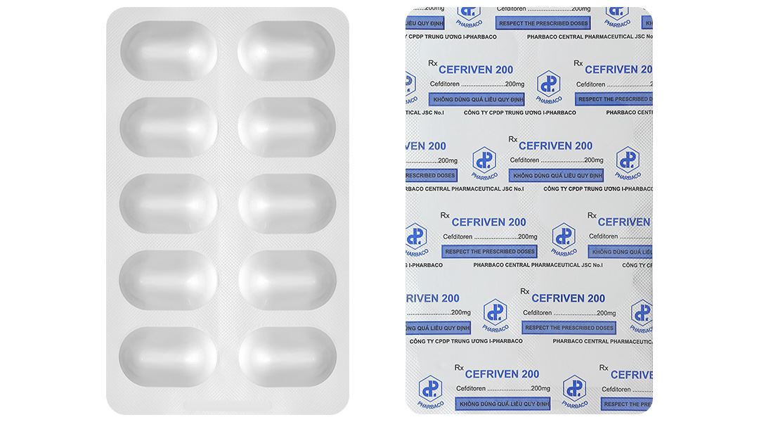 Cefriven 200 điều trị các nhiễm khuẩn đường hô hấp, nhiễm khuẩn da