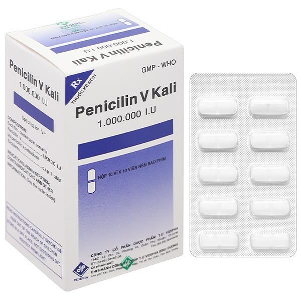 Penicilin V Kali 1.000.000I.U điều trị, dự phòng các bệnh nhiễm trùng
