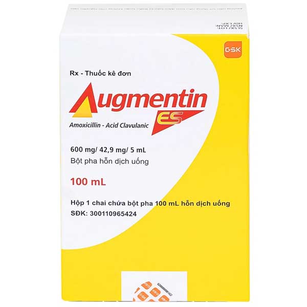 Bột pha hỗn dịch uống Augmentin ES 600/42.9mg/5ml GSK điều trị các nhiễm trùng