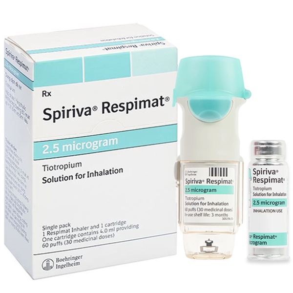 Dung dịch khí dung Spiriva Respimat 2.5mcg trị tắc nghẽn phổi mãn tính
