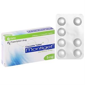Viên nhai Montiget 5mg phòng ngừa và trị hen suyễn