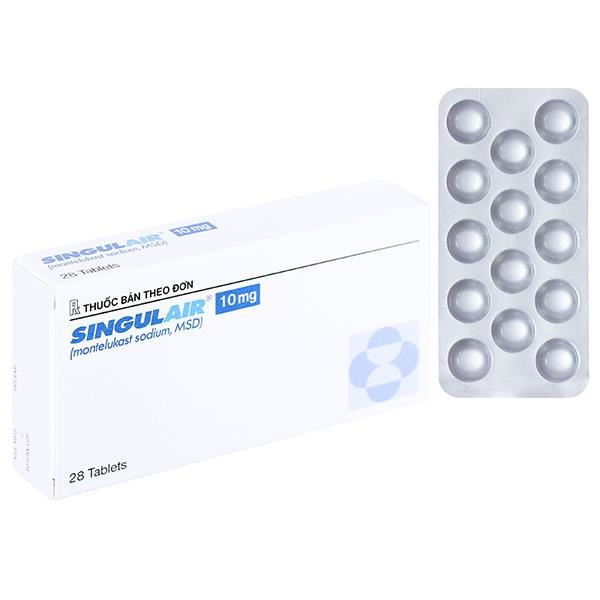 Singulair 10mg dự phòng, trị hen phế quản mạn tính