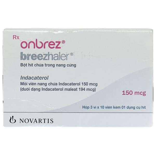 Bột hít Onbrez Breezhaler 150mcg trị tắc nghẽn phổi mãn tính