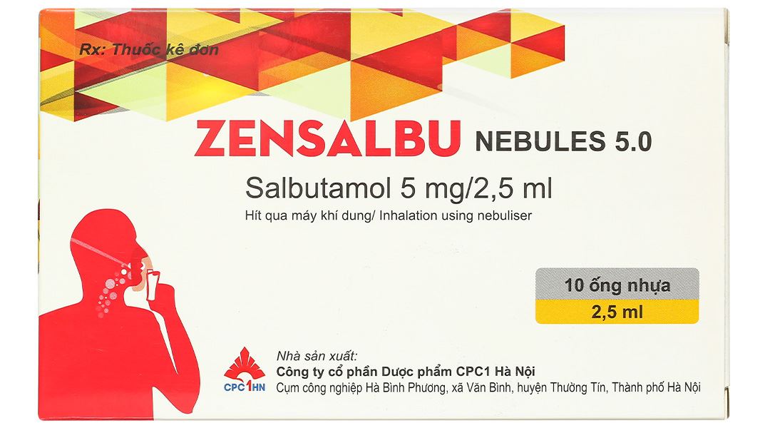 DUNG DỊCH KHÍ DUNG ZENSALBU NEBULES 5.0 GIÚP GIÃN PHẾ QUẢN NHANH