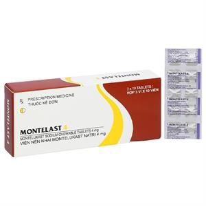 Viên nhai Montelast 4 dự phòng và điều trị hen phế quản