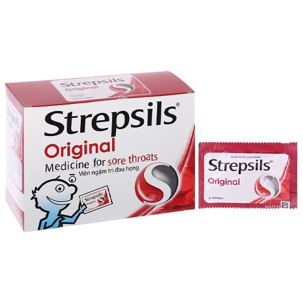 Viên ngậm Strepsils Original kháng khuẩn, giảm đau họng