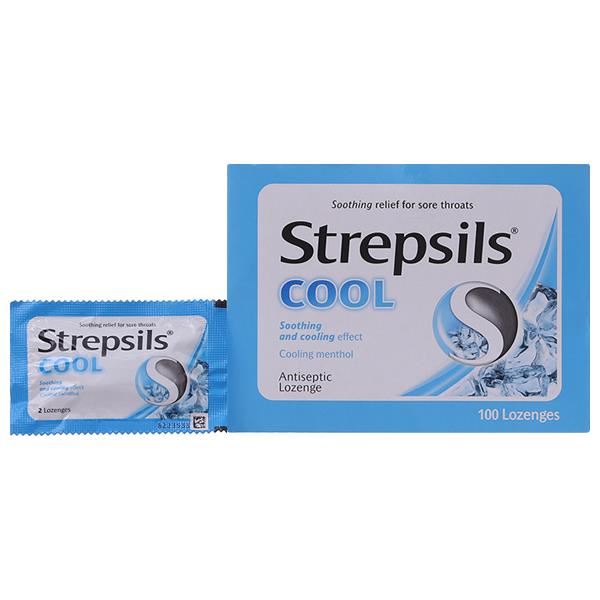 Viên ngậm Strepsils Cool kháng khuẩn, giảm đau họng