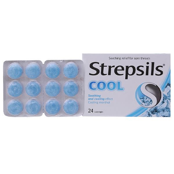 Viên ngậm Strepsils Cool kháng khuẩn, giảm đau họng