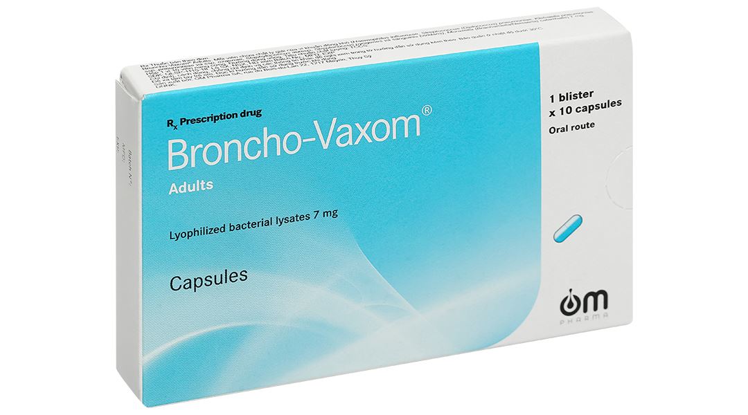 Broncho-Vaxom Adults 7mg trị nhiễm khuẩn hô hấp, tăng miễn dịch