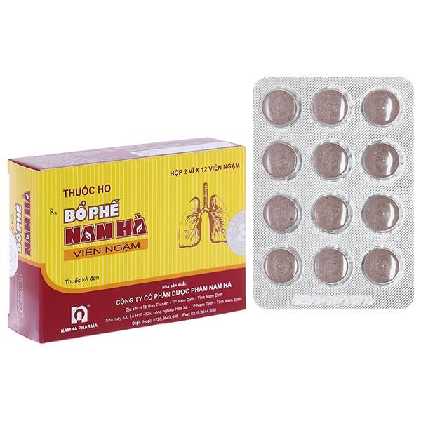 Viên ngậm Bổ phế Nam Hà trị ho, tiêu đờm