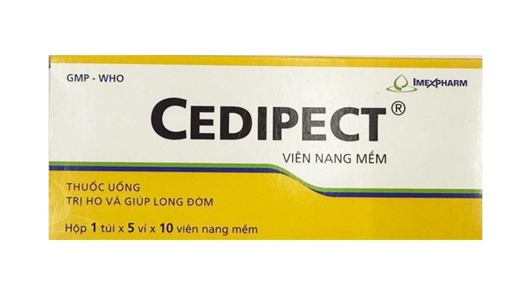Cedipect trị triệu chứng ho khan hoặc kích ứng và giúp long đàm