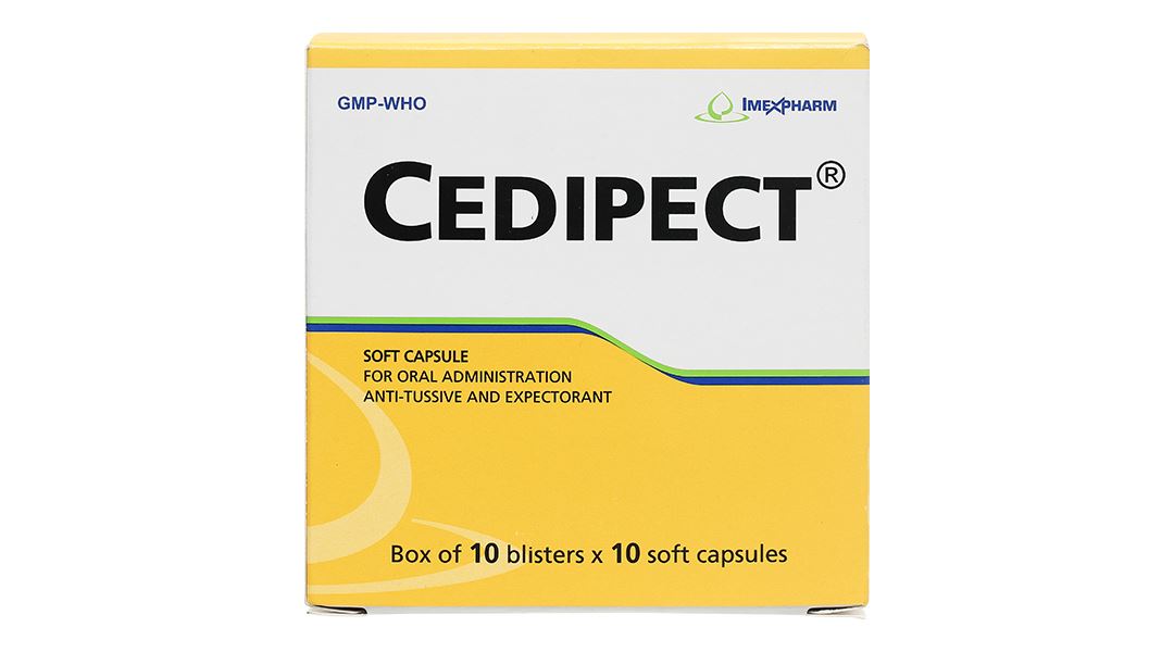 Cedipect trị triệu chứng ho khan hoặc kích ứng và giúp long đàm