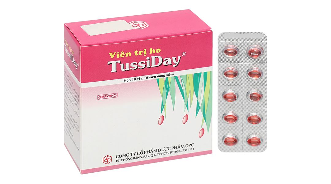 TussiDay trị các chứng ho, đau họng, sổ mũi, cảm cúm