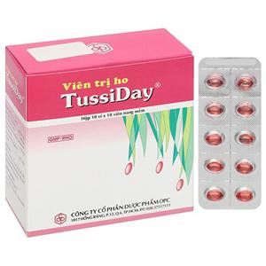 TussiDay trị các chứng ho, đau họng, sổ mũi, cảm cúm