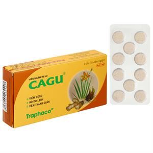 Viên ngậm trị ho Cagu giảm triệu chứng viêm họng, viêm thanh quản