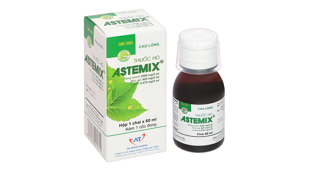 Cao lỏng Astemix hỗ trợ trị ho, viêm họng, viêm phế quản, suyễn