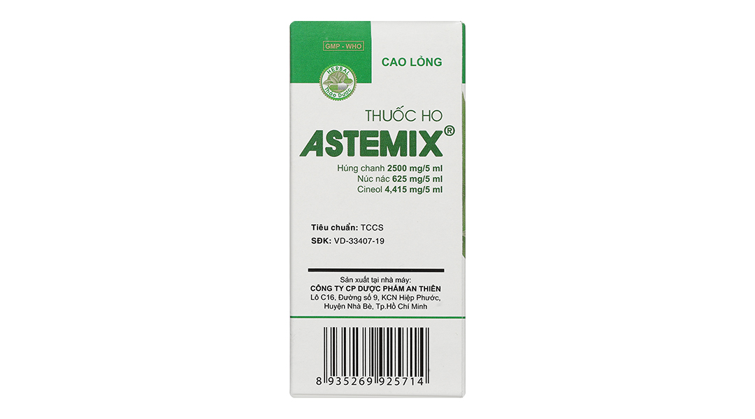 Cao lỏng Astemix hỗ trợ trị ho, viêm họng, viêm phế quản, suyễn