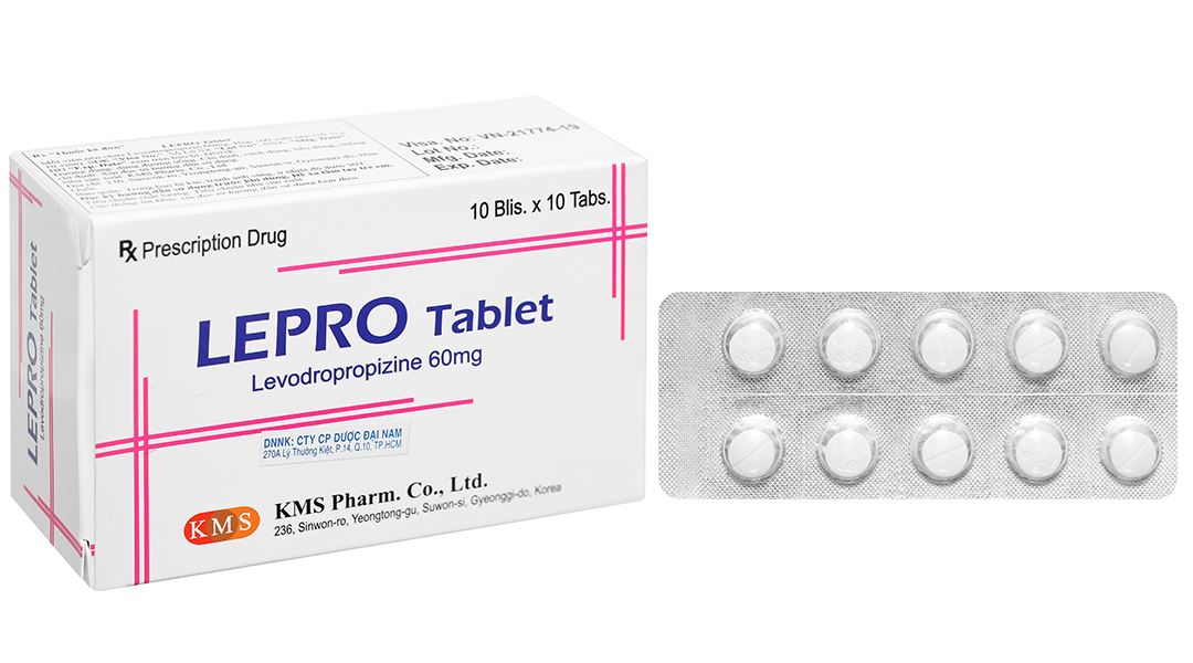 Lepro Tablet 60mg điều trị ho do các bệnh đường hô hấp