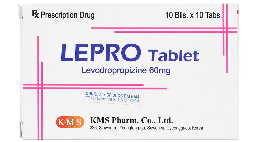 Lepro Tablet 60mg điều trị ho do các bệnh đường hô hấp