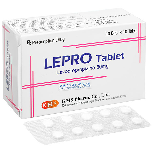 Lepro Tablet 60mg điều trị ho do các bệnh đường hô hấp