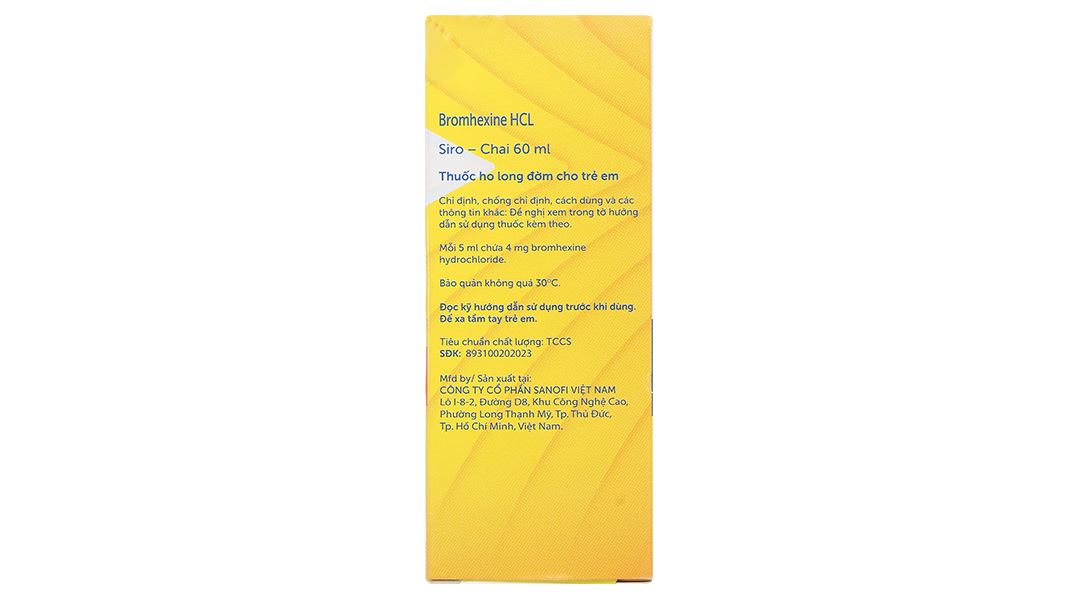 Siro Bisolvon Kids 4mg/5ml làm loãng đờm trong các bệnh phế quản