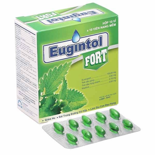 Eugintol Fort điều trị các chứng ho do đau họng, sổ mũi, cảm cúm