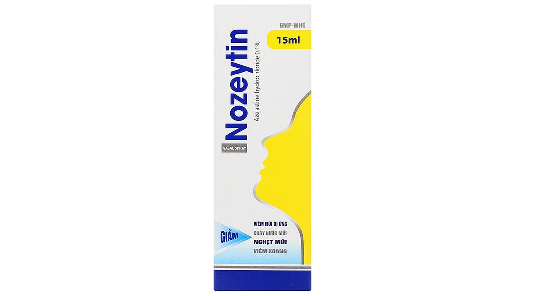 Thuốc xịt mũi Nozeytin 0,1% điều trị triệu chứng của viêm mũi