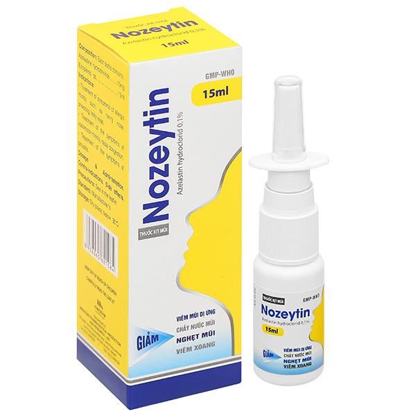 Thuốc xịt mũi Nozeytin 0,1% điều trị triệu chứng của viêm mũi
