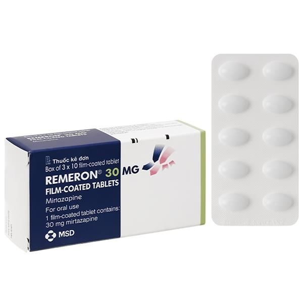 Remeron 30mg trị các đợt trầm cảm nặng