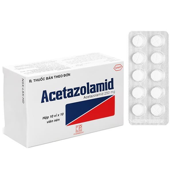 Acetazolamid Pharmedic 250mg trị glôcôm, động kinh nhẹ