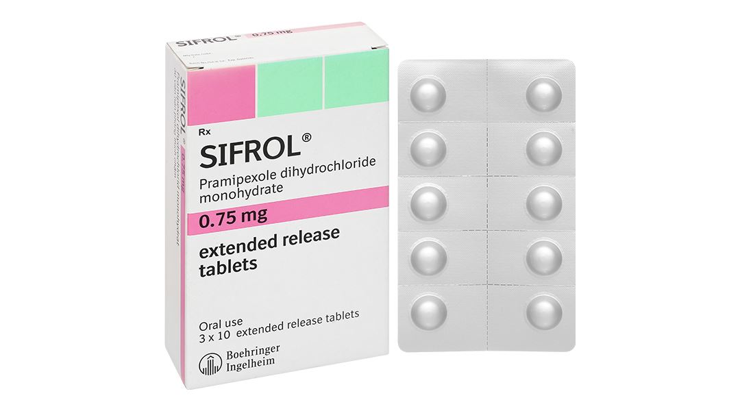 Sifrol 0.75mg trị bệnh Parkinson vô căn