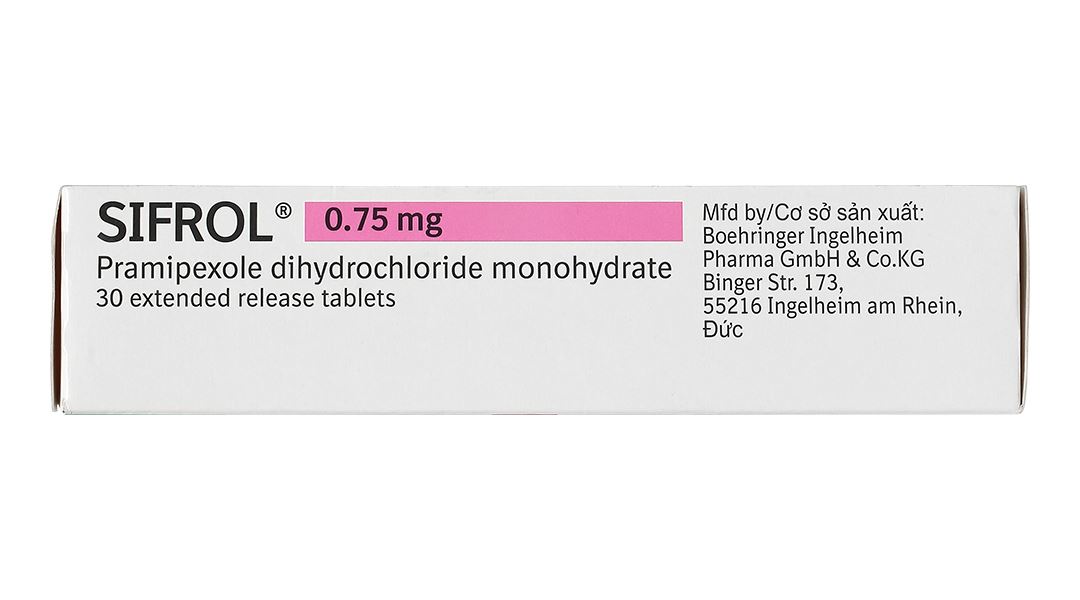 Sifrol 0.75mg trị bệnh Parkinson vô căn