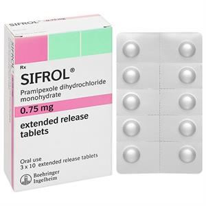 Sifrol 0.75mg trị bệnh Parkinson vô căn