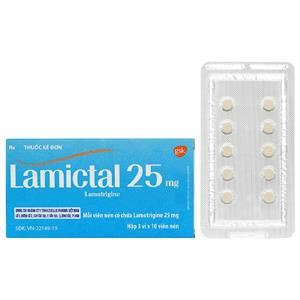 Lamictal 25mg trị động kinh, rối loạn lưỡng cực