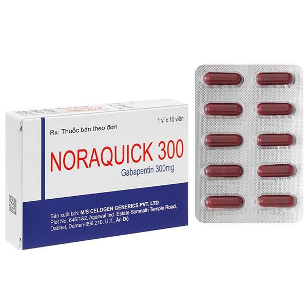 Noraquick 300 trị động kinh, đau dây thần kinh