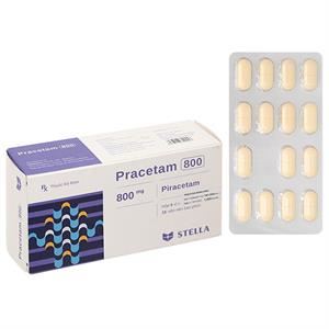 Pracetam 800 trị chóng mặt, mất trí nhớ (6 vỉ x 15 viên)