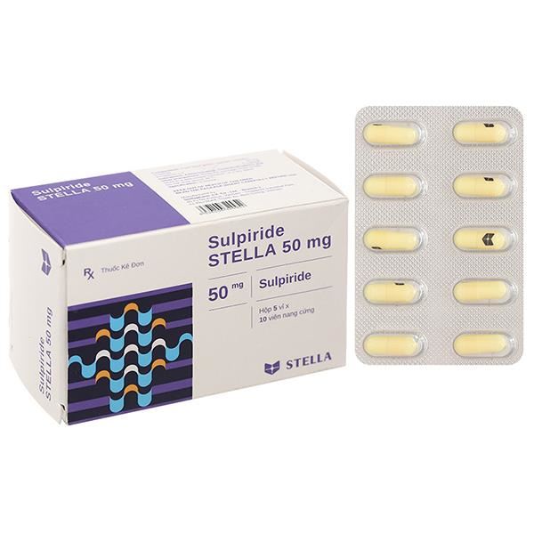Sulpiride Stella 50mg điều trị triệu chứng lo âu, tâm thần phân liệt