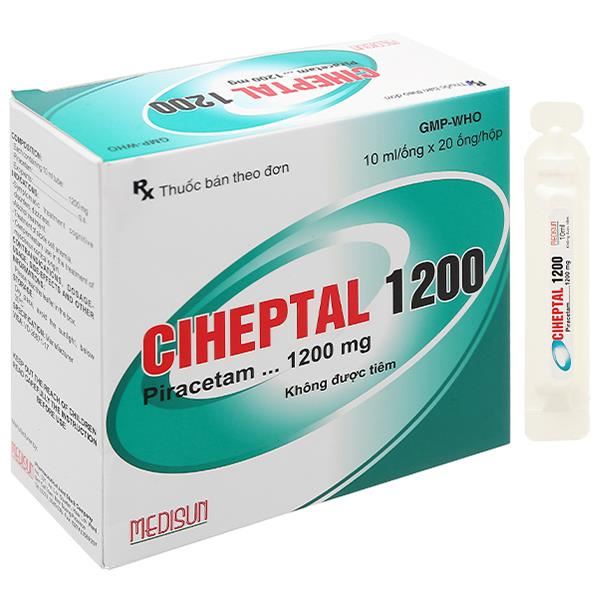 Dung dịch uống Ciheptal 1200 trị rối loạn nhận thức, chóng mặt