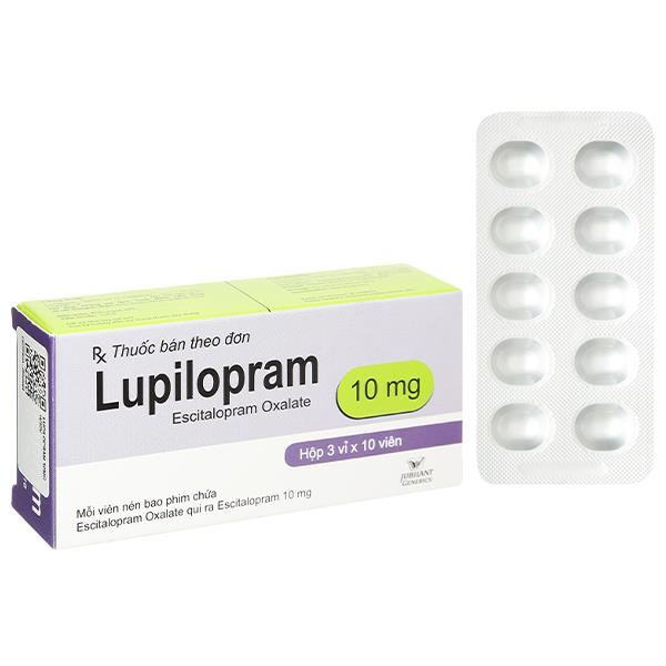Lupilopram 10mg trị các chứng trầm cảm, rối loạn lo âu